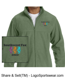 Southwest Fox 2023 Mens Mid-Weight Full-Zip Fleece Design Zoom